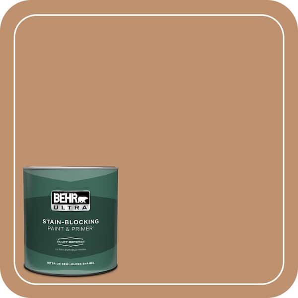 BEHR ULTRA 1 qt. #PMD-31 Sunset Cloud Extra Durable Semi-Gloss Enamel Interior Paint & Primer