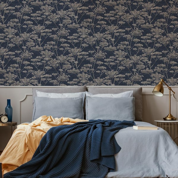 Serene Seedhead Sapphire Removable Wallpaper Sample
