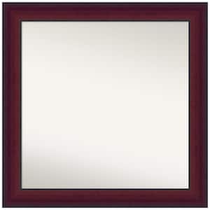 Canterbury Cherry 31.25 in. W x 31.25 in. H Non-Beveled Casual Square Wood Framed Wall Mirror in Cherry