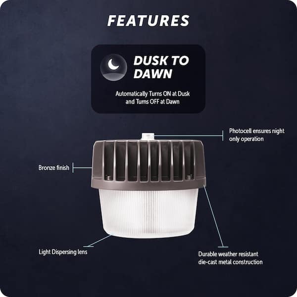 Globe Electric 45-Watt 4500 Lumens Hard Wired Bronze Integrated