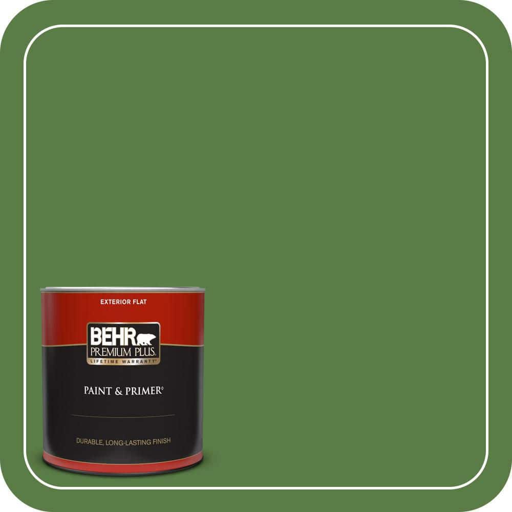 1 qt. #S-H-430 Mossy Green Flat Exterior Paint & Primer price history on PriceWatchPro