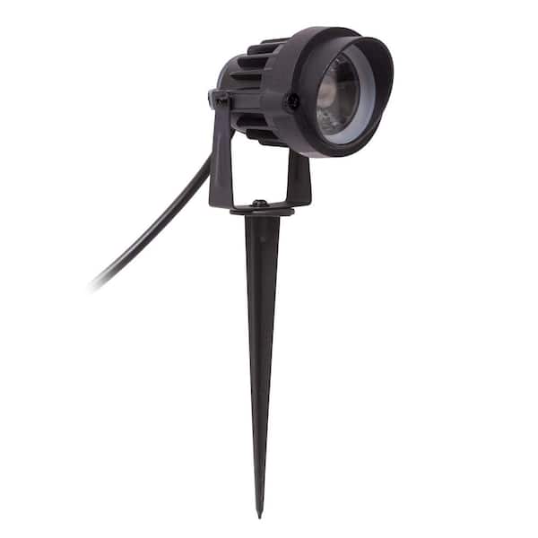 Armacost Lighting Low Voltage 10-Watt Black Integrated LED RGB Custom Color Landscape Light