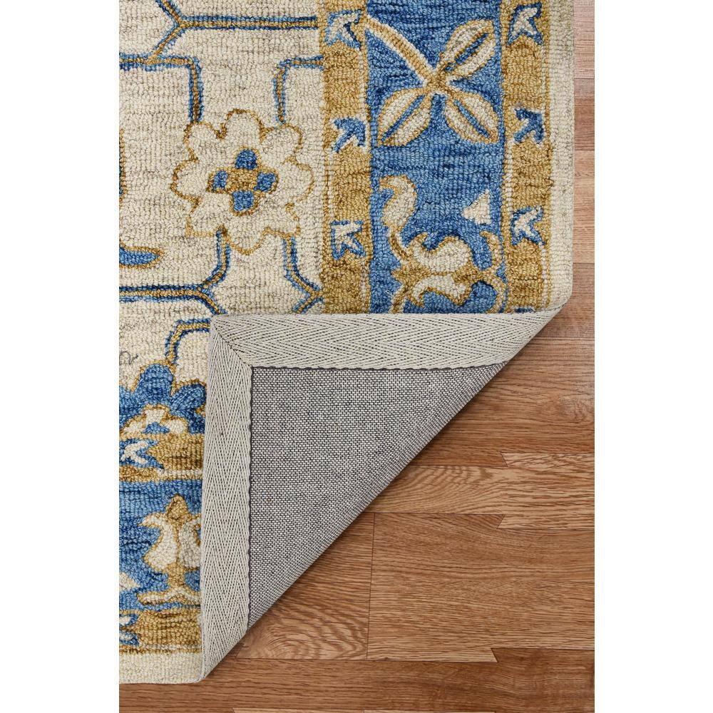 Hand-Tufted Multicolor Floral Motif Wool Area Rug