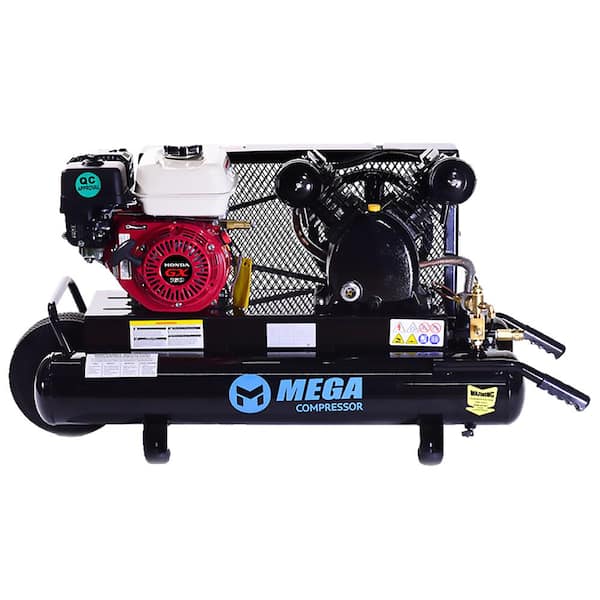 Mega Compressor 10 Gal. 5.5 HP 150 PSI Portable Wheelbarrow Gas Air Compressor