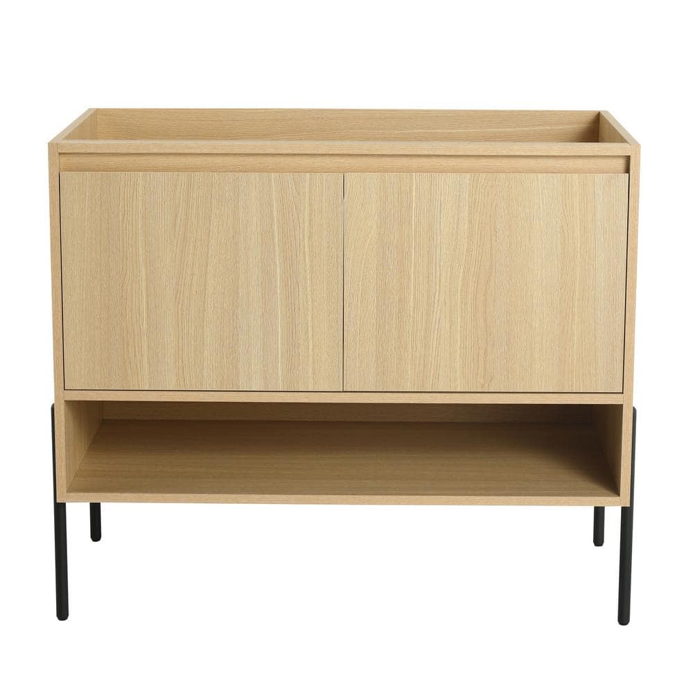 36 in. Bath Vanity Cabinet Without Top in Oak Unassembled price history on PriceWatchPro