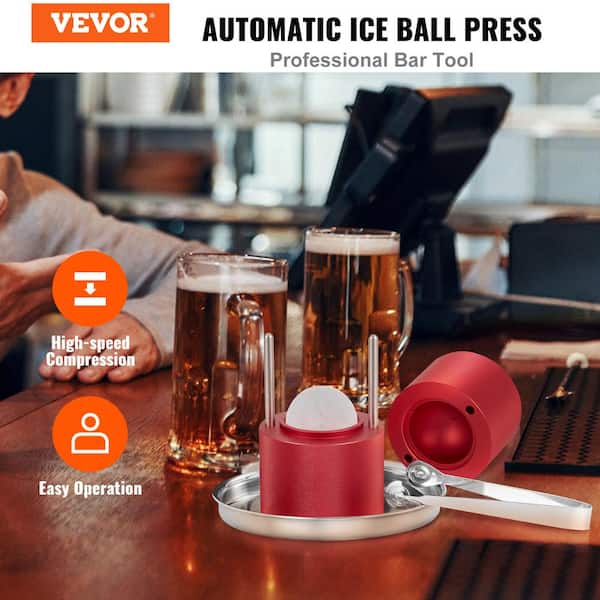VEVOR Ice Ball Press 2.4 in. Ice Ball Maker Aircraft Al Alloy Ice Ball  Press Kit for 60 mm. Ice Sphere Black BQYJHSLCJ60MMPU4EV0 - The Home Depot