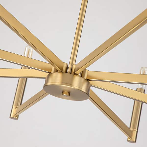 EDISLIVE Galea 8-Light Linear Candle Style Classic Gold