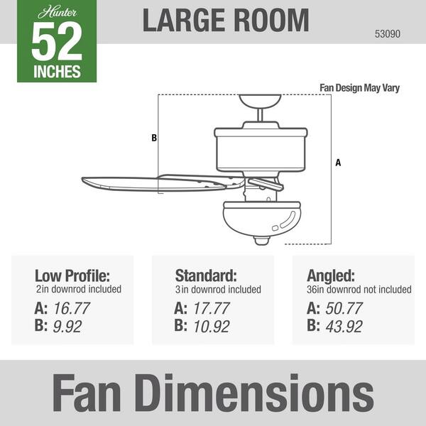 Hunter - Builder Deluxe 52 in. Indoor Brushed Nickel Ceiling Fan with Light Kit