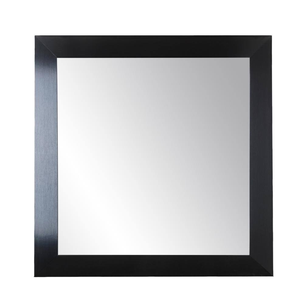BrandtWorks Medium Rectangle Black Modern Mirror (32 in. H x 32 in. W