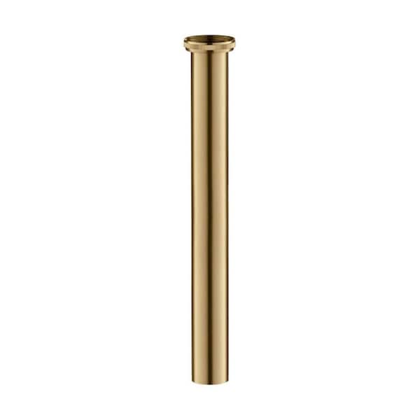 Bathroom Sink Tailpiece 1-1/4 in. x 12 in. in Brushed Brass