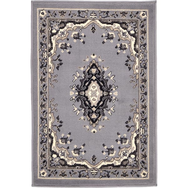 Unique Loom Reza Washington Gray 2' 2 x 3' 0 Area Rug