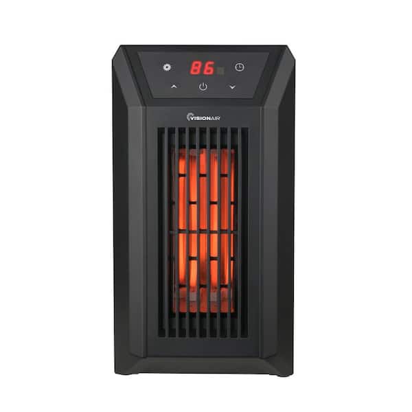 13 in. 1000-Watt/1500-Watt Digital 6 Tube Infrared Electric Heater with Remote - Quartz Tube Heating Element