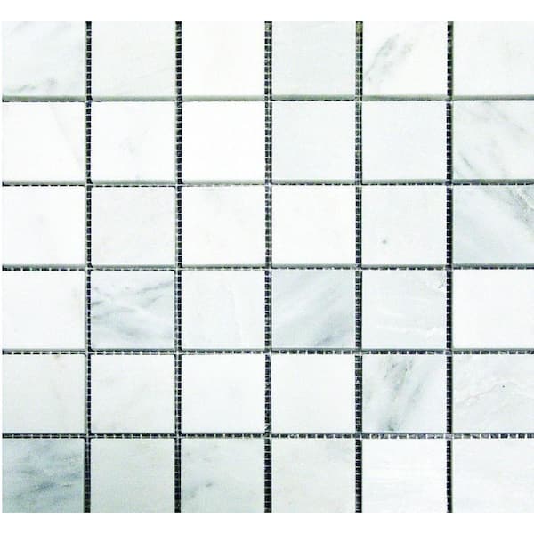 MSI Greecian White 12 in. x 12 in. x 10mm Honed Marble Mesh-Mounted Mosaic Tile (1 sq. ft./Each)