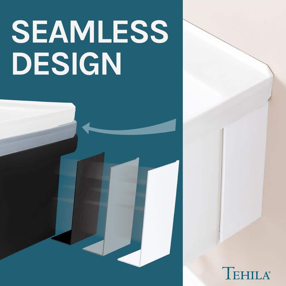White Wall-Mounted Utility Laundry Sink with Drain Kit