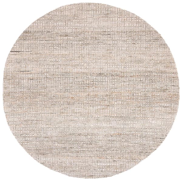 SAFAVIEH Marbella Light Gray 6 ft. x 6 ft. Round Solid Area Rug