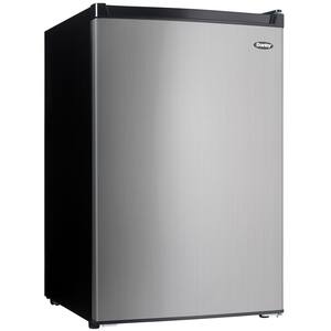 4.5 cu. ft. Mini Fridge with Freezer Section in Black/Stainless Steel