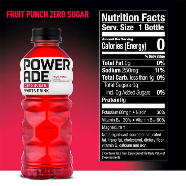 Powerade Zero Sugar Watermelon Berry Bottle, 28 Fl Oz, Sport