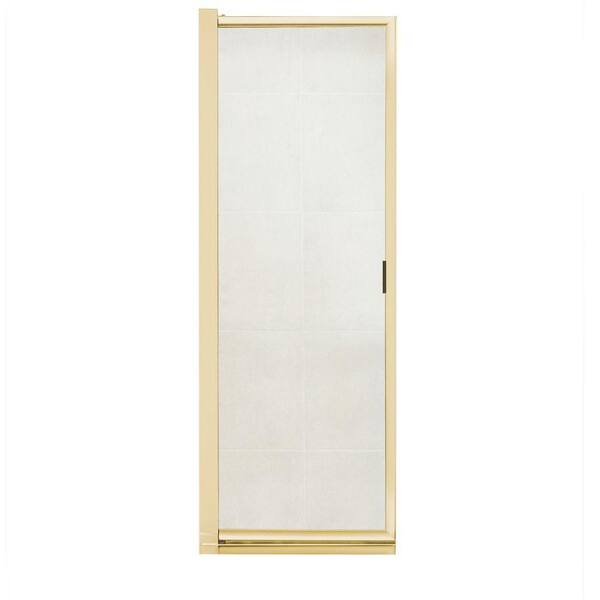 MAAX Progressive 31-1/2 in. to 33-1/2 in. W Swing-Open Shower Door in Polished Brass with Clear Glass-DISCONTINUED