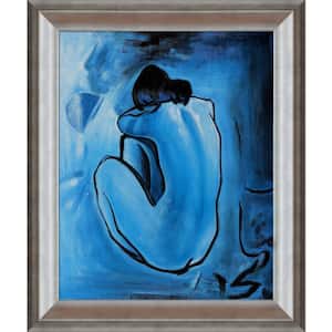 Blue Nude by Pablo Picasso Athenian Silver Framed Oil Painting Art Print 21 in. x 25 in.
