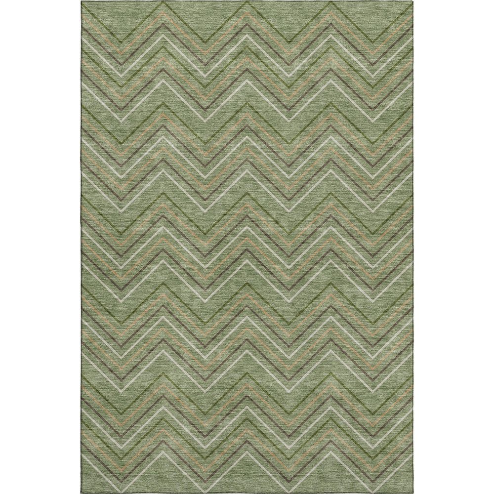 Mayfield Premium Machine Washable Abstract AMF2391 Green 5 ft. x 7 ft. 6 in. Area Rug price history on PriceWatchPro