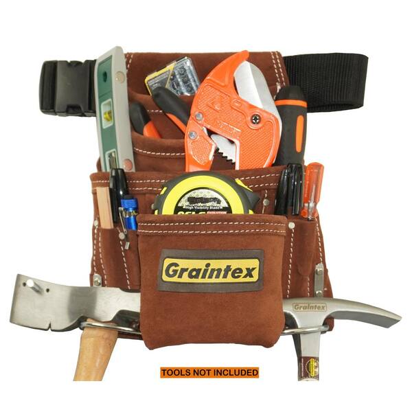 Graintex 10 Pocket Nail and Tool Pouch Set with 12 in. Tool Bag SS2974 -  The Home Depot