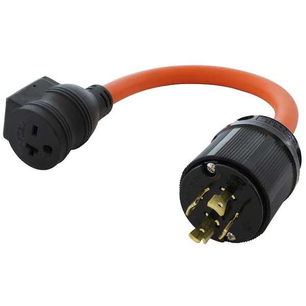 AC WORKS 1.5 ft. 20-Amp 3-Phase 250-Volt L15-20P Locking Plug to 6-15/20 Outlet with 20 Amp Breaker