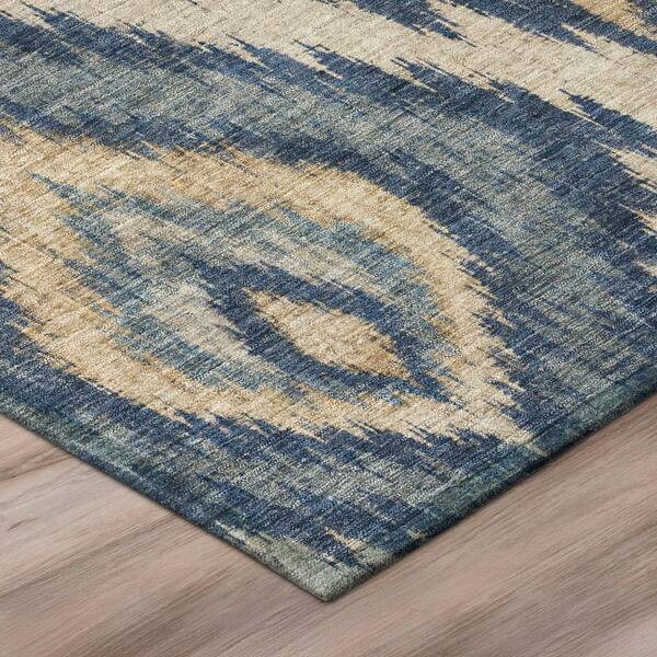 Chantille Machine Washable Indoor/Outdoor Abstract ACN3071 Navy 10 ft. x 14 ft. Area Rug