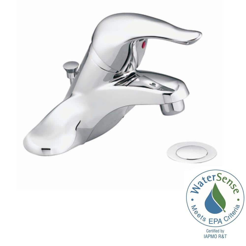 Sleek Chrome Modern Centerset Bathroom Faucet with Ceramic Disc Valve