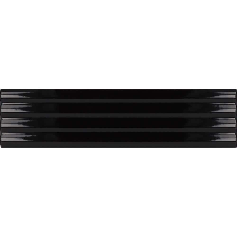 Arte Black 1.97 in. x 7.87 in. Glossy Ceramic Subway Deco Wall and Floor Tile (4.09 sq. ft./case) (38-pack) price history on PriceWatchPro