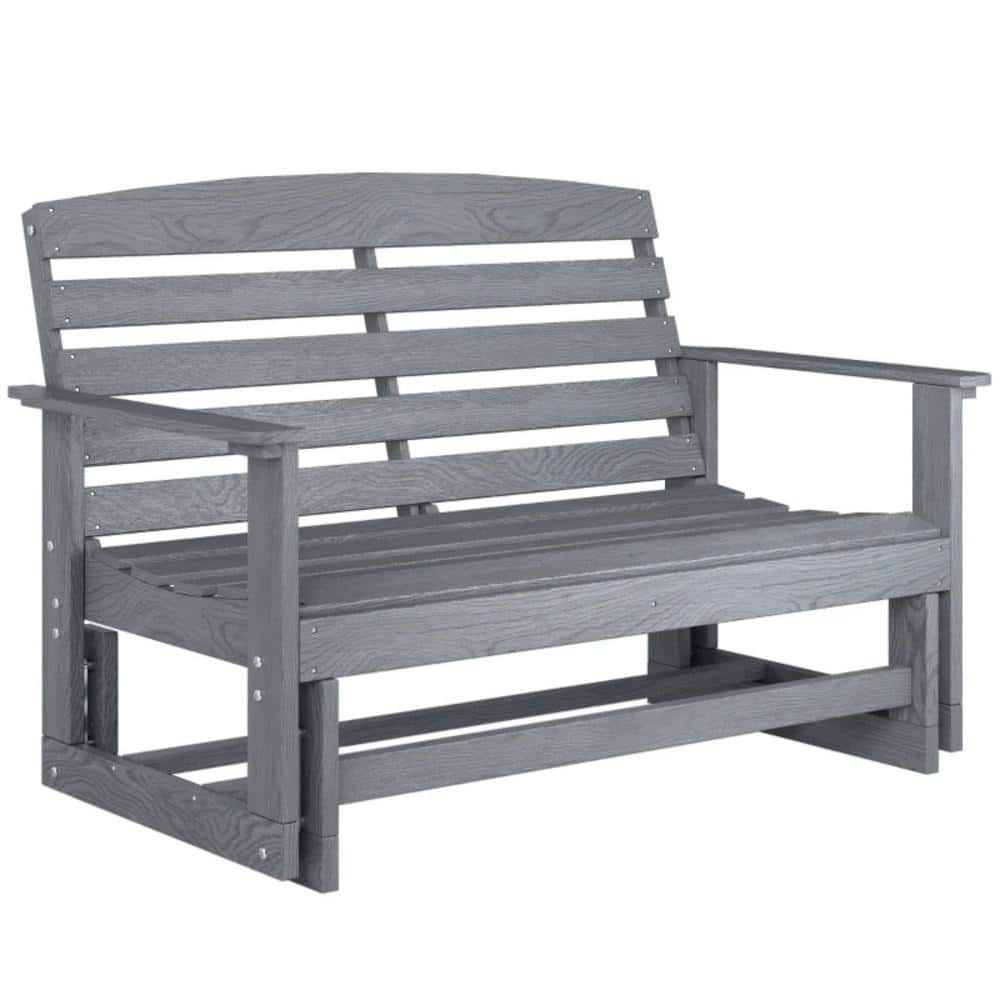 49.5 in Gray Outdoor Loveseat Patio Glider Bench for Patio price history on PriceWatchPro