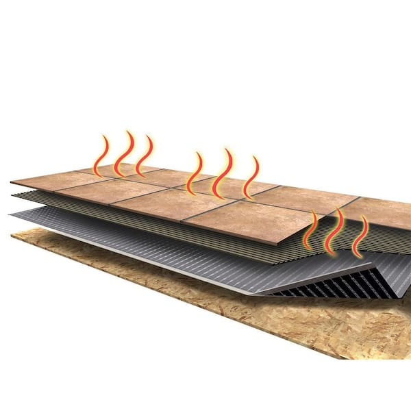 10 ft. x 36 in. 120-Volt Peel and Stick Radiant Floor Heating Mat with 7-Day Thermostat for Tile and Glue-Down Floors