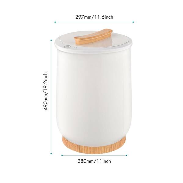 cadeninc White Bucket Style Towel Warmers with Auto Shut off; Fits up to  Two 40 in. x 70 in. Oversized Towels Yea-LQD0-HA6 - The Home Depot