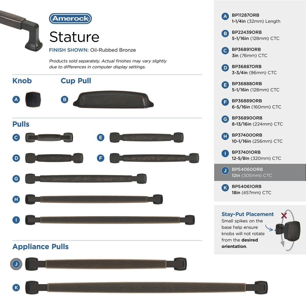 Oil Rubbed Bronze 13'' Modern Appliance Pull with Mounting Hardware
