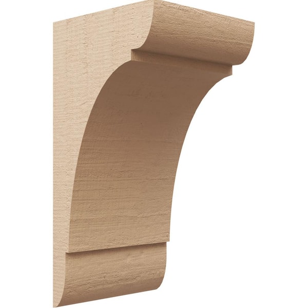 Ekena Millwork 11 in. x 22 in. x 11 in. Wide Olympic Rough Cedar Woodgrain TimberThane Corbel, Primed Tan
