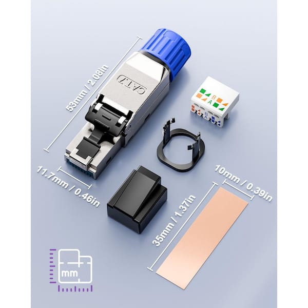 VCELINK Toolless RJ45 Cat7 Plug (2 Pack) KJ23-C7-2P-THD - The Home