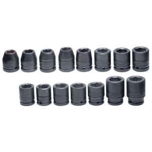 3/4 in. Drive Metric 6-Point Impact Socket Set (15-Piece)