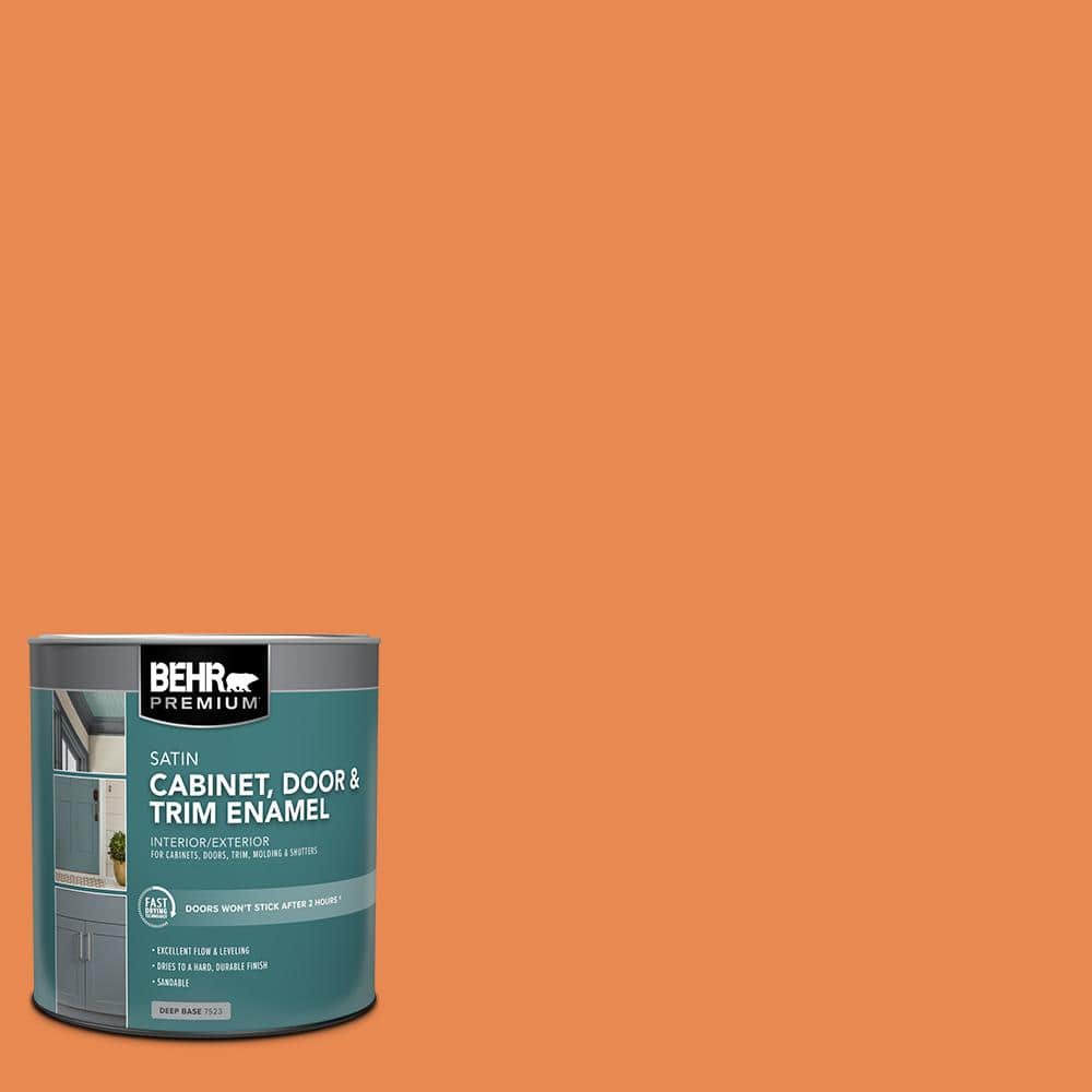 BEHR PREMIUM 1 qt. P2106 Mandarin Satin Enamel Interior/Exterior