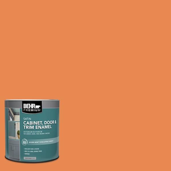 BEHR PREMIUM 1 qt. #P210-6 Mandarin Satin Enamel Interior/Exterior Cabinet, Door & Trim Paint
