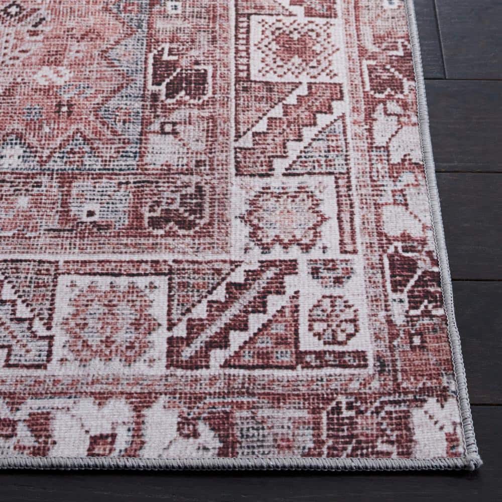 Tucson Red and Beige 8' x 10' Synthetic Area Rug