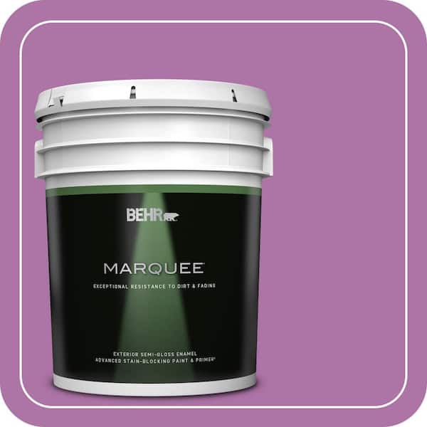 BEHR MARQUEE 5 gal. #670B-6 Orchid Kiss Semi-Gloss Enamel Exterior Paint & Primer