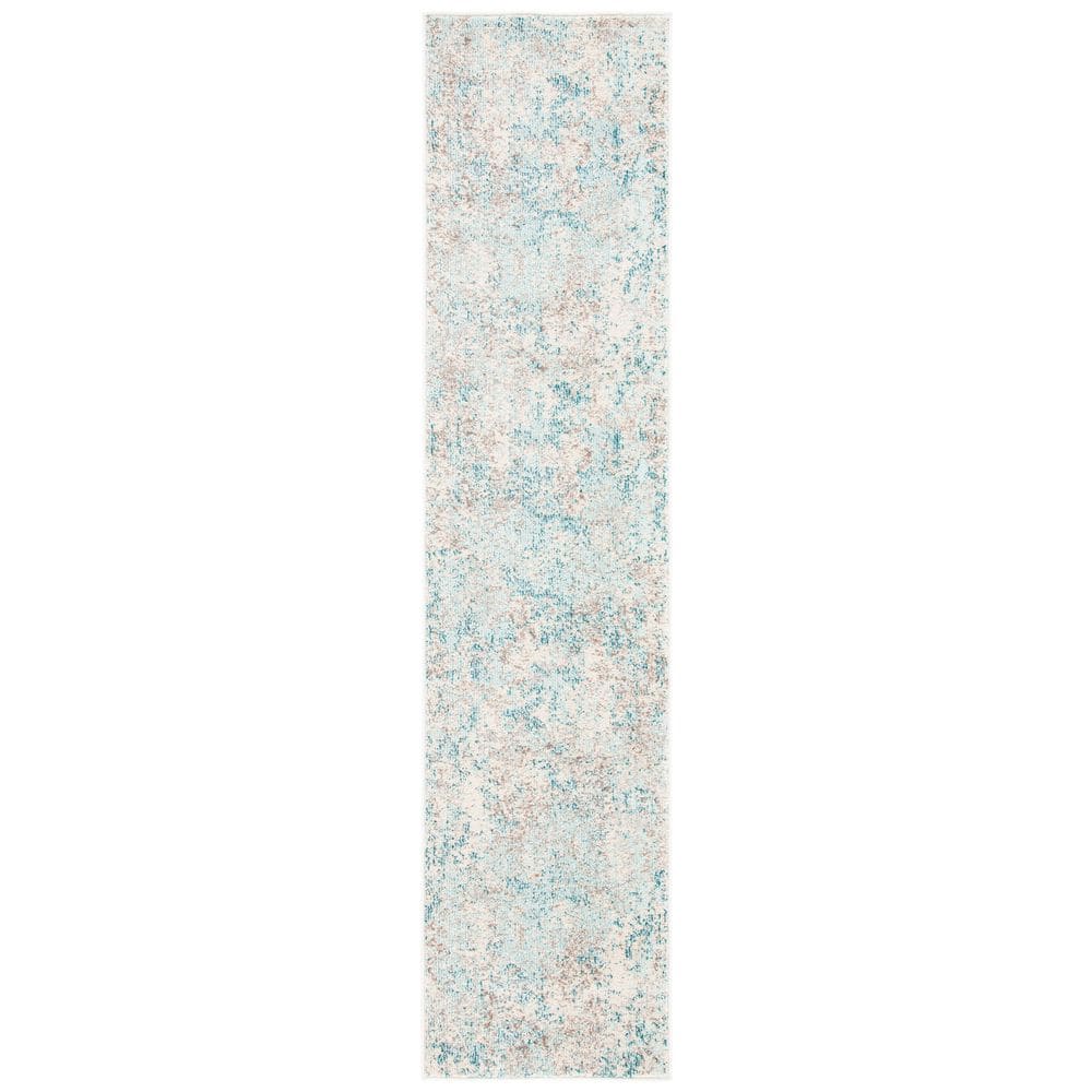 Madison Ivory/Teal 2 ft. x 6 ft. Geometric Abstract Runner Rug price history on PriceWatchPro