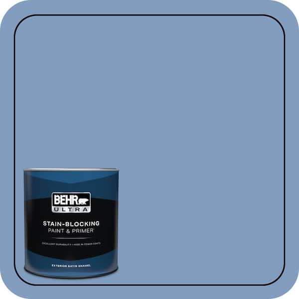 BEHR ULTRA 1 qt. #M530-4 Washed Denim Satin Enamel Exterior Paint & Primer