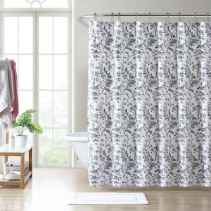 Amberley Black Cotton 72 x 72 Shower Curtain