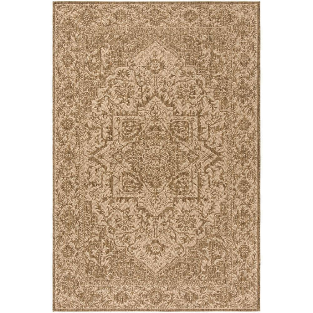 Linden Cream/Beige 5 ft. x 8 ft. Floral Medallion Border Area Rug price history on PriceWatchPro
