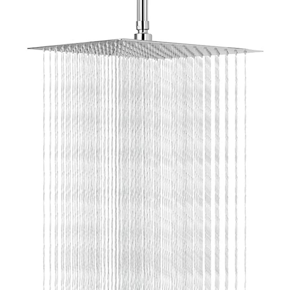 Rain Shower head 3-Spray Patterns with 1.8 GPM 10 in. Wall Mount Rain Fixed