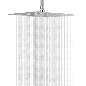 Rain Shower head 3-Spray Patterns with 1.8 GPM 10 in. Wall Mount Rain Fixed Shower Head in Brushed Nickel.