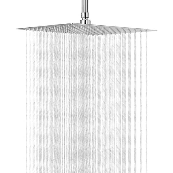 Unbranded Rain Shower head 3-Spray Patterns with 1.8 GPM 10 in. Wall Mount Rain Fixed Shower Head in Brushed Nickel.