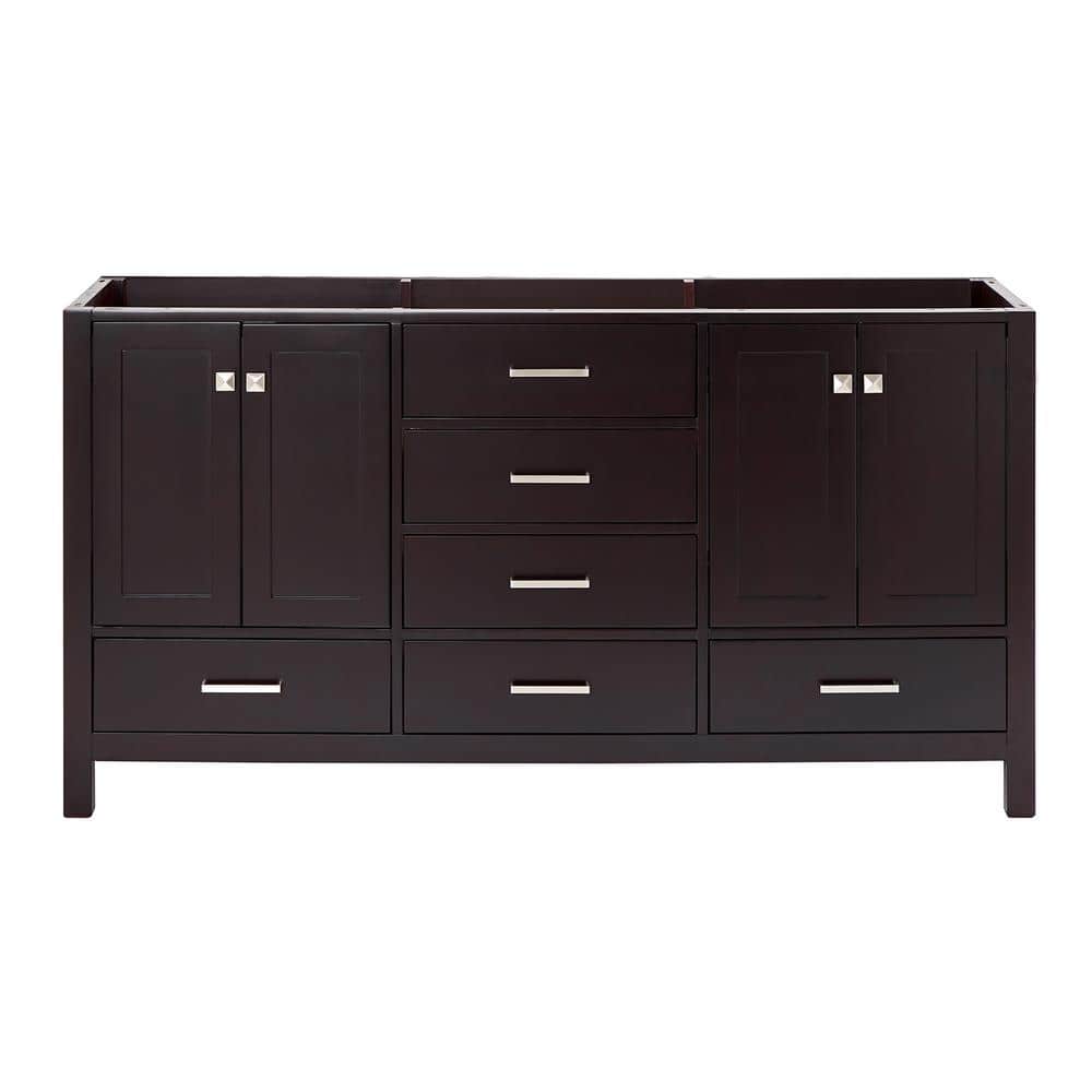 Espresso 66'' Double Freestanding Bathroom Vanity Base