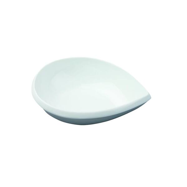 Omniware Entertainment 5 in x 6.25 in x 1.75 in Tear Drop Porcelain Serve Bowls in White Set of 4