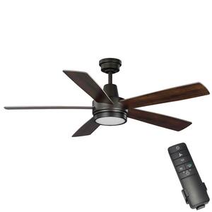 Fanelee 54 in. White Color Changing Integrated LED Bronze Smart Hubspace Ceiling Fan with Light Kit and Remote